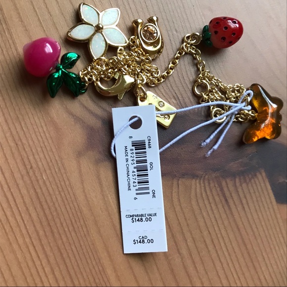 ❤️ Coach Strawberry Multi Charm Bracelet strawberry 🍓 - Picture 4 of 5